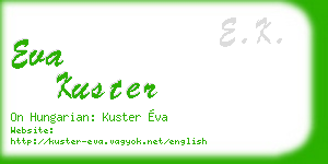 eva kuster business card
